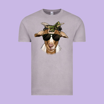 Camouflage Bandana Goat Vintage Tee Designed By Jasminsmagicworld
