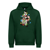 Forest Green christmas cow gnome Urban Hoodie - CowGirlArtShop
