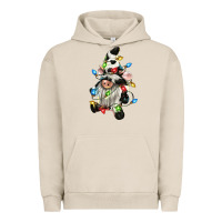 Pigment French Oak christmas cow gnome Urban Hoodie - CowGirlArtShop