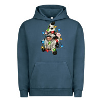 Pigment Midnight Navy christmas cow gnome Urban Hoodie - CowGirlArtShop