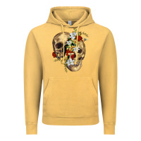 Vintage Mustard nature skull Vintage Hoodie - RanaPortraitStore