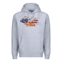 Heather Grey God Bless The USA Premium Hoodie - Bettercallsaul