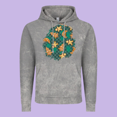 Christmas Gingerbread Cookies Patch Vintage Hoodie Designed By Bundleandbundleshop