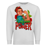Dove Grey latina power strong woman Premium Sweatshirt - Jasminsmagicworld