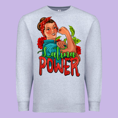 Latina Power Strong Woman Premium Sweatshirt Designed By Jasminsmagicworld