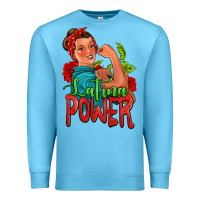 Ocean Blue latina power strong woman Premium Sweatshirt - Jasminsmagicworld