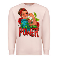 Pale Pink latina power strong woman Premium Sweatshirt - Jasminsmagicworld