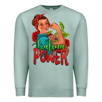 Seafoam latina power strong woman Premium Sweatshirt - Jasminsmagicworld