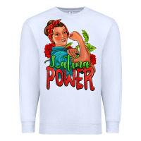 White latina power strong woman Premium Sweatshirt - Jasminsmagicworld