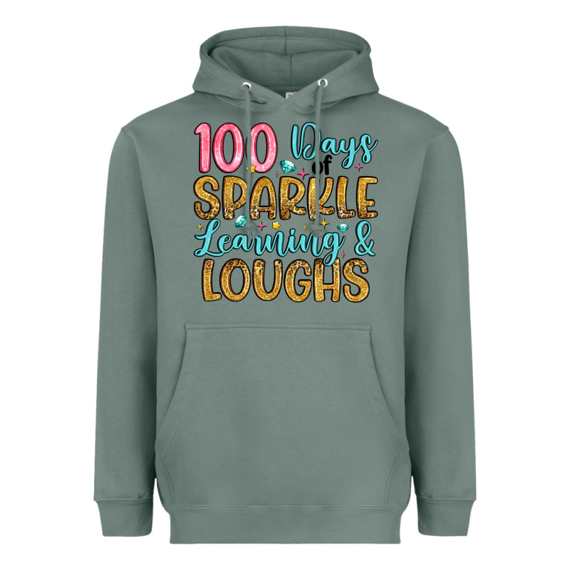 100 Days Of Sparkle Learning And Loughs Heavyweight Hoodie by Artiststas | Teevron