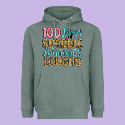 100 Days Of Sparkle Learning And Loughs Heavyweight Hoodie Designed By Artiststas