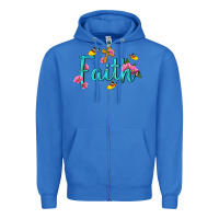 True Royal faith with flower and butterfly Zipper Hoodie - NancyCooperArtShop