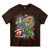 Chocolate Brown dabbing christmas Heavy Core Tee - Zillion Design Studio