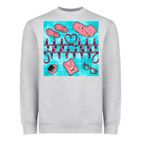 Heather Grey nurse heart beat seamless pattern Heavyweight Sweatshirt - BundleAndBundleShop