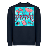 Navy nurse heart beat seamless pattern Heavyweight Sweatshirt - BundleAndBundleShop