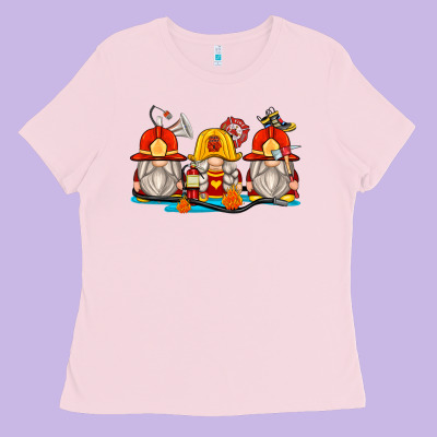 Firefighter Gnomes Ladies Tee Designed By Zillion Design Studio