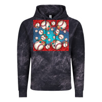 Cloud Black baseball paisley and jean pattern Vintage Hoodie - JahusDesignShop