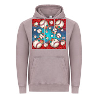 Vintage Zinc baseball paisley and jean pattern Vintage Hoodie - JahusDesignShop