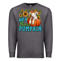 Charcoal Heather hey there pumpkin lamb Premium Sweatshirt - Jasminsmagicworld