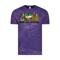 Cloud Purple peace love st patricks Vintage Tee - AdoDesignShop
