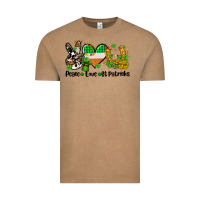 Vintage Coffee peace love st patricks Vintage Tee - AdoDesignShop