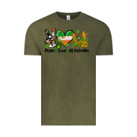 Vintage Olive peace love st patricks Vintage Tee - AdoDesignShop