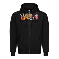 Black peace love nursing Zipper Hoodie - MaliasSmallBusiness