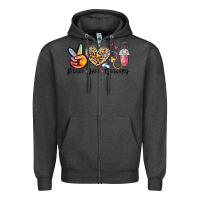 Charcoal Heather peace love nursing Zipper Hoodie - MaliasSmallBusiness