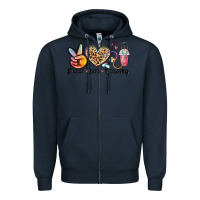 Navy peace love nursing Zipper Hoodie - MaliasSmallBusiness