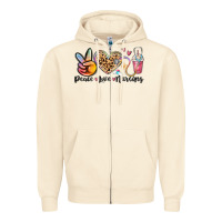 Sandshell peace love nursing Zipper Hoodie - MaliasSmallBusiness