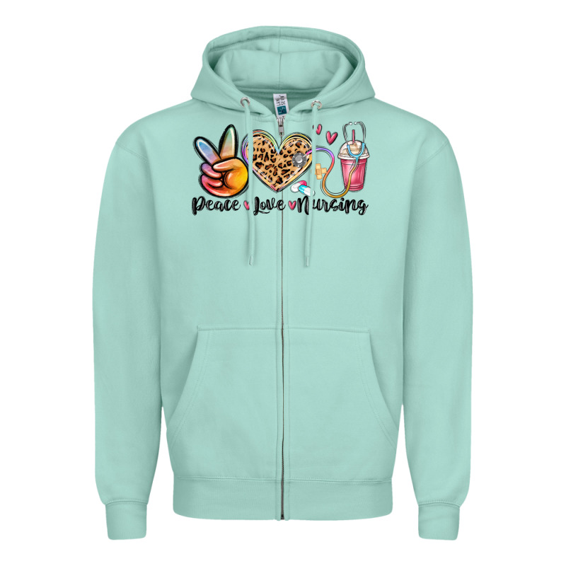 Peace Love Nursing Zipper Hoodie by MaliasSmallBusiness | Teevron