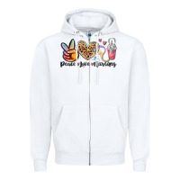 White peace love nursing Zipper Hoodie - MaliasSmallBusiness