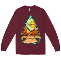 Burgundy western desert arrowhead Long Sleeve Tee - Jasminsmagicworld