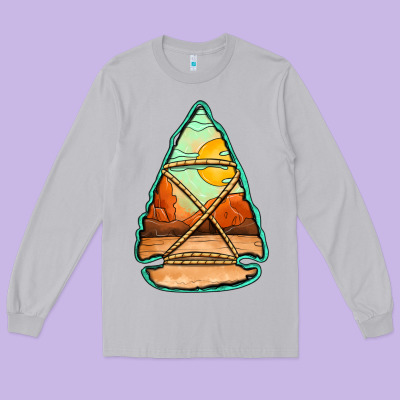 Western Desert Arrowhead Long Sleeve Tee Designed By Jasminsmagicworld