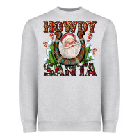 Heather Grey howdy santa Heavyweight Sweatshirt - AdoDesignShop