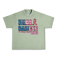 Oil Green heal cancer with cancer ribbon Urban Heavy Tee - AdoDesignShop