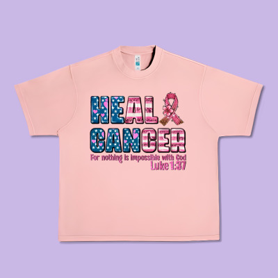 Heal Cancer With Cancer Ribbon Urban Heavy Tee Designed By Adodesignshop