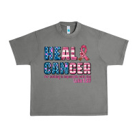 Tornado heal cancer with cancer ribbon Urban Heavy Tee - AdoDesignShop