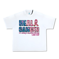 White heal cancer with cancer ribbon Urban Heavy Tee - AdoDesignShop