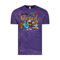 Cloud Purple blessed nurse Vintage Tee - BundleAndBundleShop
