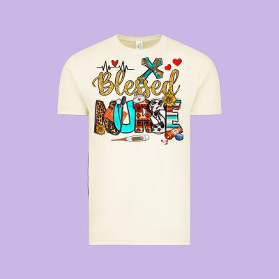 Blessed Nurse Vintage Tee Designed By Bundleandbundleshop