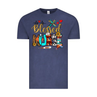 Vintage Denim blessed nurse Vintage Tee - BundleAndBundleShop