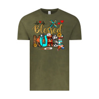 Vintage Olive blessed nurse Vintage Tee - BundleAndBundleShop