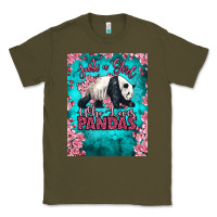 Army Green just a girl who loves pandas Classic Tee - LillyAllenDesigns
