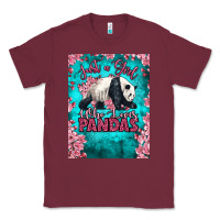 Burgundy just a girl who loves pandas Classic Tee - LillyAllenDesigns