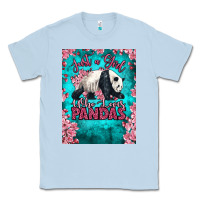 Dusty Blue just a girl who loves pandas Classic Tee - LillyAllenDesigns