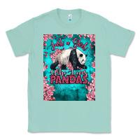 Seafoam just a girl who loves pandas Classic Tee - LillyAllenDesigns