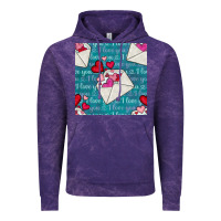 Cloud Purple valentines day envelope with hearts Vintage Hoodie - BundleAndBundleShop