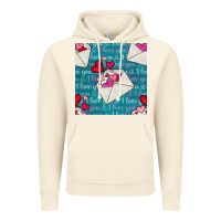 Vintage Artic valentines day envelope with hearts Vintage Hoodie - BundleAndBundleShop