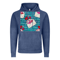 Vintage Denim valentines day envelope with hearts Vintage Hoodie - BundleAndBundleShop